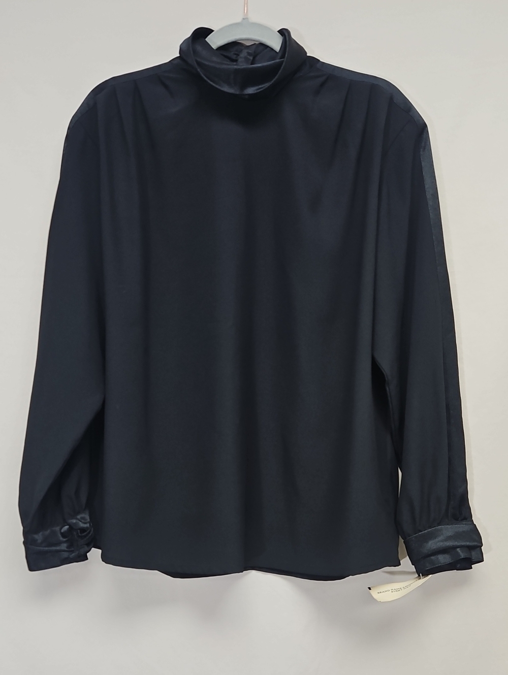 NWT Vintage Oscar de la Renta Expressions Black Shimmer Blouse Size 14